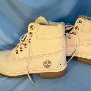 Timberland Light Tan Nubuck Lace-Up Work Boots